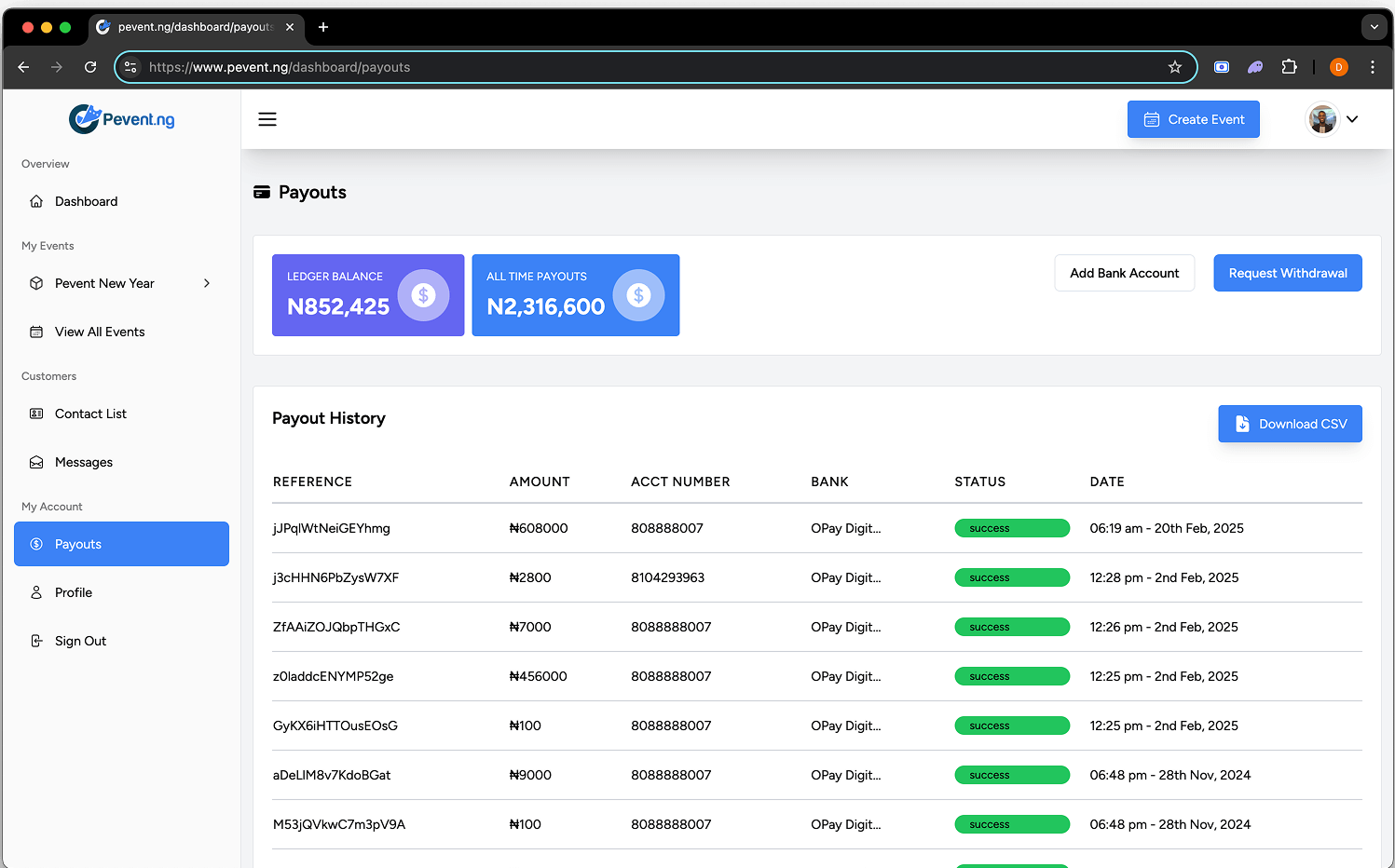 Instant Payouts